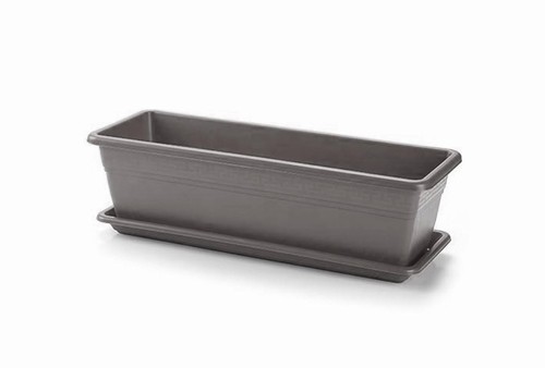 Porta vaso in ferro regolabile+vaso grigio