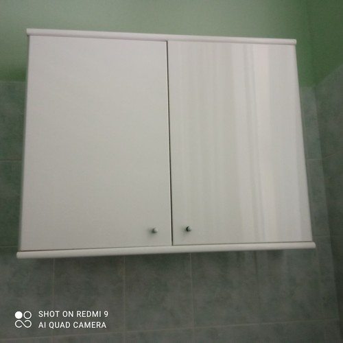 PENSILE MODERNO A 2 ANTE, BIANCO LUCIDO