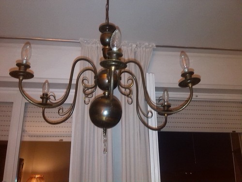 lampadario vintage ottone