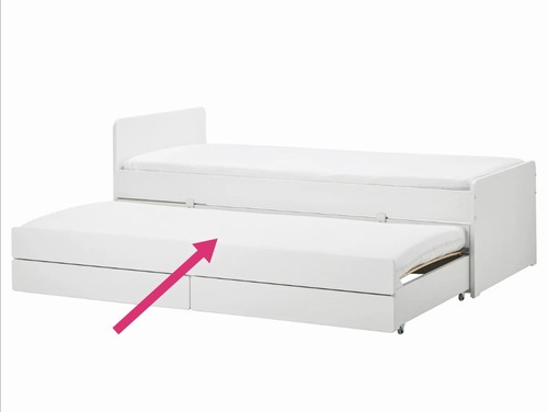  Vendita letto/letto/contenitore, bianco 90x200 cm